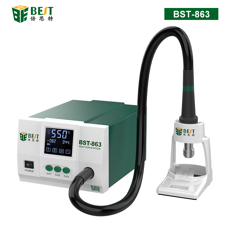 BST-863 智能數(shù)顯觸控恒溫?zé)犸L(fēng)槍 無(wú)鉛調(diào)溫?cái)?shù)顯拆焊熱風(fēng)槍 1200W